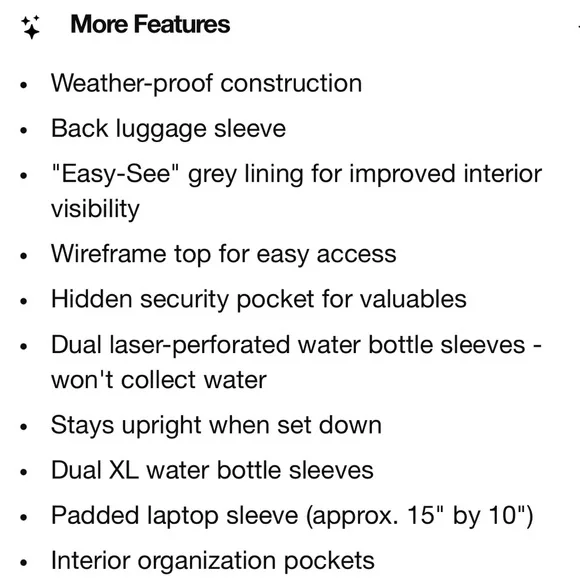 NWT Portland Gear Cascade Backpack - Standard size in Cloud - Picture 8 of 11